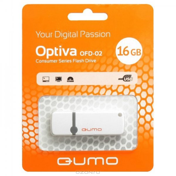 - 16Gb QUMO [Optiva 02, White USB 2.0]