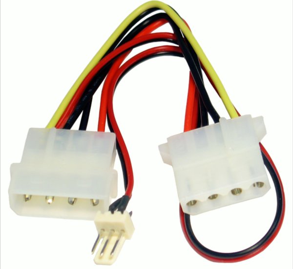   Molex 4pin Male to female + 3pin FAN Power cable  