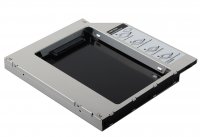 Коробка для HDD Mobile Rack ZB0700, 9.5 мм., для замены привода в ноутбуке на 2,5, SATA2, black