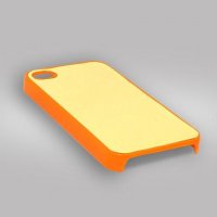 iPhone4 Чехол  оранжевый пластиковый, со вставкой под сублимацию арт.411