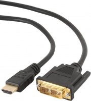 Кабель HDMIm-DVIm 5.0м VCOM, single link, gold, блистер