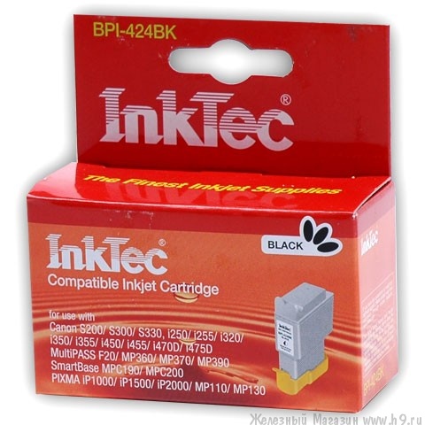  Canon  InkTec BPI-424BK [S200, S300, MP360, MP370, MP390, PIXMA iP1000, iP1500, iP2000, MP110, MP130]