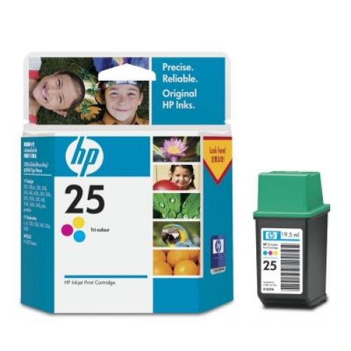  HP N25 tri-color 19.5ml (51625AE, DJ-310/320/340/400/420c/500c/540/550c/560c, DW-310/320/540/550c/560c, APOLLO-1200/1220)  150 .