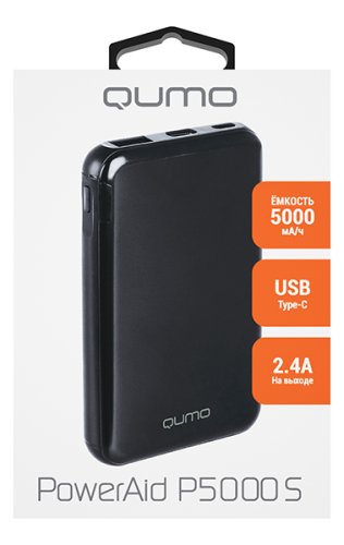    Qumo PowerAid P5000, 5000 -, 2 USB 1A+2.4A   2, ,  ABS