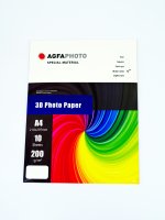 Фотобумага AGFA А4 Глянцевая 3D ВОЛНА 200г 10 листов