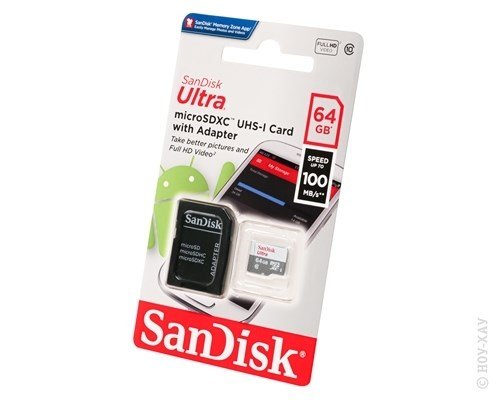  Micro SDHC 64Gb SanDisk class 10 UHS-1 Ultra (  SD)