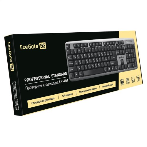 ExeGate Professional Standard LY-401 (USB, , , 104., Enter ,   1,35,  , Color box)