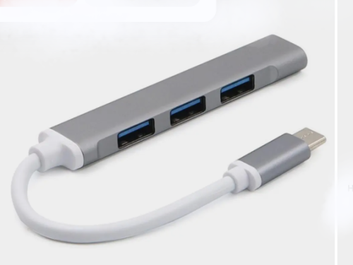  TYPE-C to 4 Ports USB 3.0, 4  USB3.0,  5 C-808 Silver ()