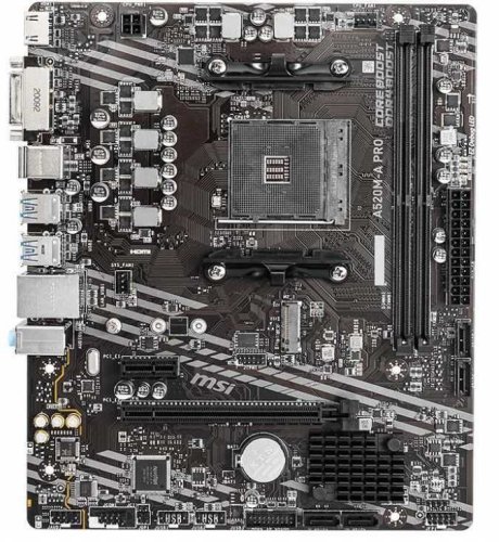 Материнская плата MSI A520M-A PRO, SocketAM4, AMD A520, mATX, Ret Материнская плата MSI A520M-A PRO, SocketAM4, AMD A520, mATX, Ret