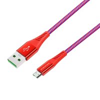 Кабель USB BOROFONE BU13 Craft  AM-microBM  1.2 метра, 4A, нейлон, красный