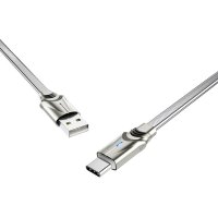 Кабель USB BOROFONE BU12 Synergy AM-Type-C  1.2 метра, 3A, металл, серебристый
