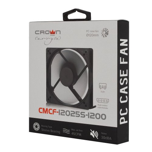  120x120x25 12V 3pin+MOLEX(-) 1500Rpm CROWN CMCF-12025S-1200 (30) 