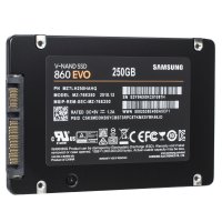 ������������� ���������� SSD 2.5 250GB Samsung 860 EVO (MZ-76E250BW) [SATA III, ������ 550 �����/�, ������ 520 �����/�, 3D TLC V-NAND, Samsung MJX, 	150 TBW)