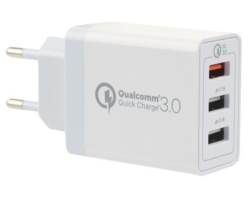  220B - USB Qumo Quick Charge 3.0 3 USB (Charger 0019), 3 USB, 4.2A, 1 USB (QC 3.0, FCP, AFC) + 2 USB 2,1A, 