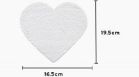 Аппликация Хамелеон Сердце белое 165 х 195 мм для сублимации