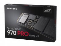 Твердотельный накопитель SSD M.2 512GB Samsung 970 PRO (MZ-V7P512BW, [M.2 2280, PCI-Ex x4, чтение 3500 Мбайт/с, запись 2300 Мбайт/с, MLC 3D V-NAND, TBW: 600 Tb ]  NVMe