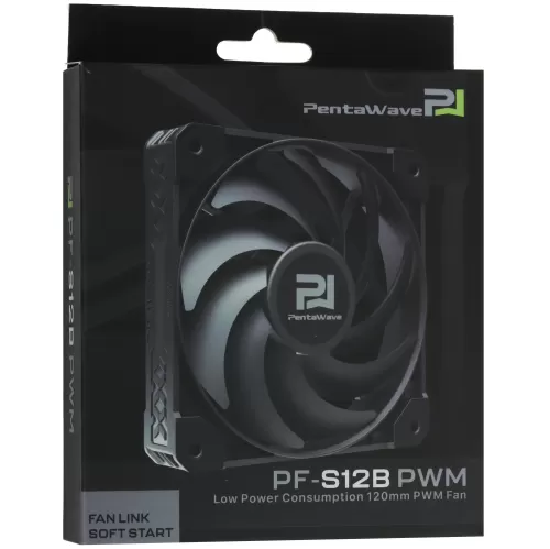 ���������� 120�120�25 PentaWave PF-S12B PWM [120 x 120 ��, 4 pin, 600-1950��/���, 29.6 ��, MHDB