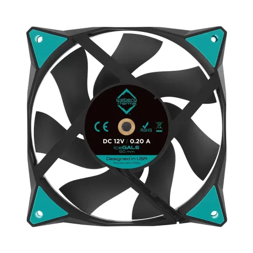 ���������� Iceberg Thermal IceGALE 120 Black, �������� �������� 500-1850 ��/����, 35dBa, 12V 0.20A
