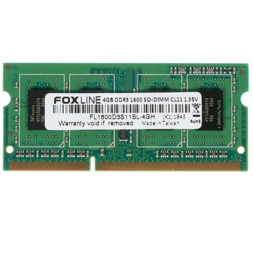 Память SO-DIMM DDR3L 4GB Foxline FL1600D3S11SL-4G 1600MHz PC-12800 CL11 1,35V OEM 8 Chips