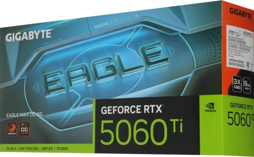 ���������� GIGABYTE GeForce RTX 5060 Ti EAGLE MAX OC [GV-N506TEAGLEMAX OC-8GD] [PCIe 5.0, GPU 2407 �