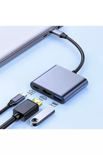 Док-станция Type-C TO HDTV 3 in 1 Adapter HDTV + USB 3..0 + Type-c PD Док-станция Type-C TO HDTV 3 in 1 Adapter HDTV + USB 3..0 + Type-c PD