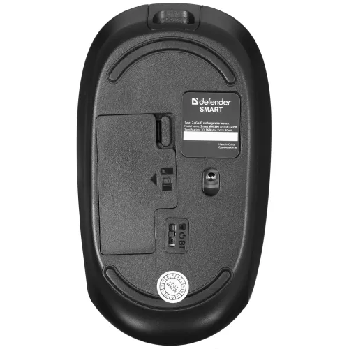 Мышь Defender Smart MM-396 3кн, 2.4G+BT, 500мАч беспроводная оптическая 1600dpi (Черный) Мышь Defender Smart MM-396 3кн, 2.4G+BT, 500мАч беспроводная оптическая 1600dpi (Черный)
