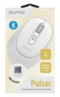���� Qumo Office Pulsar White M120, 4 ����, ������������ 2.4G, USB ���� �������, 800/1200/1600 dpi