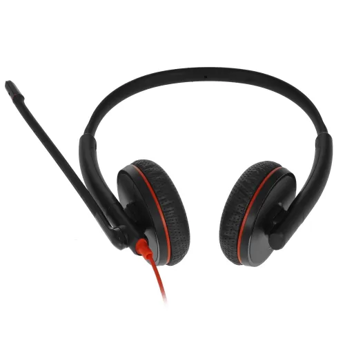 Гарнитура Plantronics Blackwire C3225-A, для контактных центров, накладные, черный / красный [209747 Гарнитура Plantronics Blackwire C3225-A, для контактных центров, накладные, черный / красный [209747
