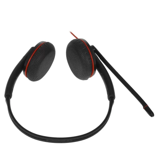Гарнитура Plantronics Blackwire C3225-A, для контактных центров, накладные, черный / красный [209747 Гарнитура Plantronics Blackwire C3225-A, для контактных центров, накладные, черный / красный [209747