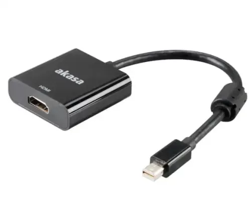 ���������� AKASA Mini DisplayPort to HDMI Active 4K*2K converter, 20cm, V1.2 AK-CBDP09-20BK