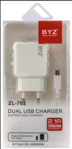   BYZ ZL-703MW, 2xUSB-A, 2.1A    OC (Android  iOS) +  (AM-microBM) 1, 