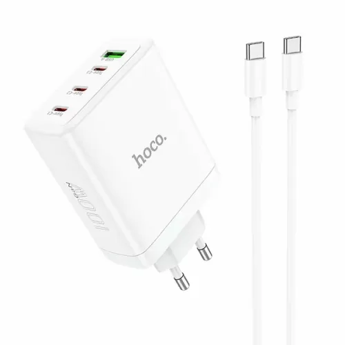   HOCO N31, PD100W, 3xType-C, 1xUSB, 3A + (Type-C - Type-C), 1, 