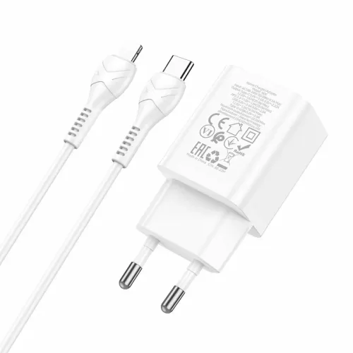   HOCO N28, PD20W+QC3.0, 1xUSB-C, 1xType-A, 3A, + (Type-C - Type-C), 1, 