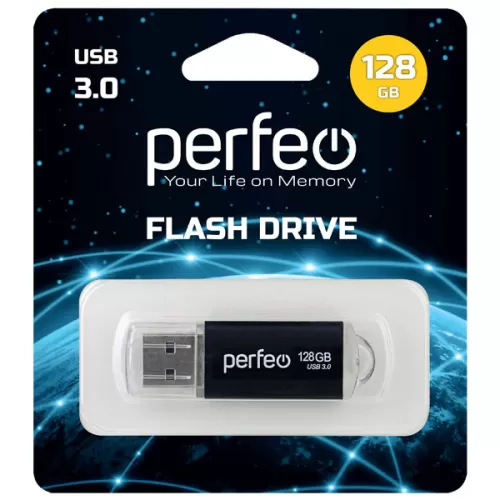 -128GB Perfeo C14 Black metal series USB 3.0