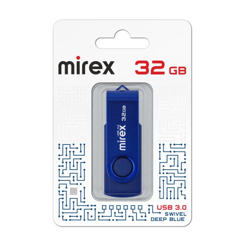 Флэш-накопитель 32GB Mirex SWIVEL DEEP BLUE