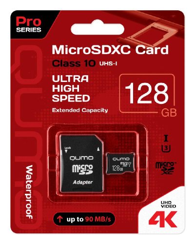   MicroSDXC 128Gb 90/70 MB/s Pro seria 3.0 Qumo UHS-I   Class 10
