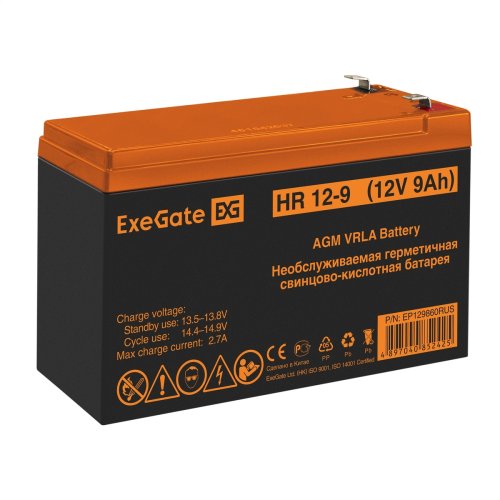    Exegate HR 12-9 (12V, 9Ah 1234W  F2, 151x65x94)  EP129860RUS