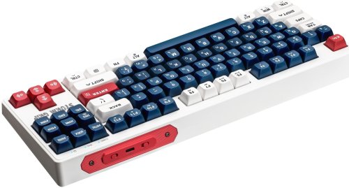 Клавиатура беспроводная Механическая Defender Storm Grip GK-188 RU 2.4G+BT белый/синий (45188) Клавиатура беспроводная Механическая Defender Storm Grip GK-188 RU 2.4G+BT белый/синий (45188)