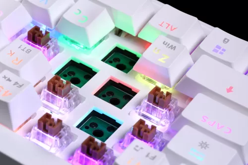 Клавиатура беспроводная Механическая Defender Alligator GK-315 2.4G+BT белая Клавиатура беспроводная Механическая Defender Alligator GK-315 2.4G+BT белая