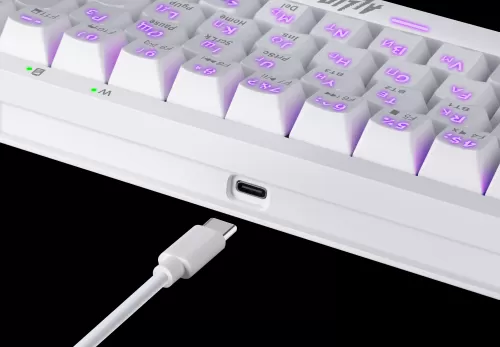 Клавиатура беспроводная Механическая Defender Alligator GK-315 2.4G+BT белая Клавиатура беспроводная Механическая Defender Alligator GK-315 2.4G+BT белая