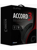 Беспроводная гарнитура QUMO Accord 3 Черно-красный, (BT-0021) поддержка Bluetooth 4.2 300 мА-ч, до 6х часов в режиме разговора