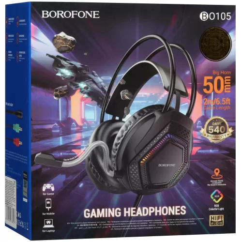   Borofone BO105, 2, USB + 3.5mm,  (B-89227)