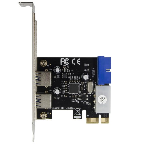  * PCI-ex 1x  2* USB3.0 ORIENT VA-3U2219PE oem  : 2<br>: USB 3.2 Gen1x1 (SuperSpeed USB 5Gbps) : PCI Express x1, : PCI Express 2.0, : VIA VL805, : 2 x USB-A, 1 x 19-pin, : USB-A (A9F)