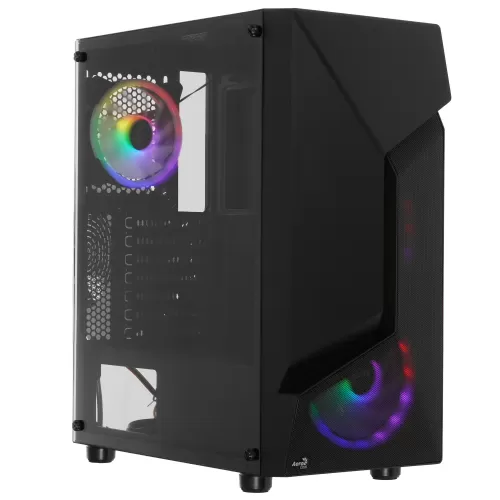 ������ ��� ����� ������� AeroCool Scape-G-BK-v2 Black Mid Tower (ATX/ micro ATX/ mini-ITX, ��� ��, Steel, ABS, Tempered Glass, HD Audio, USB 3.0x2, USB2.0x1, 1x120mm-FRGB 2x140mm-FRGB FAN) (4711099471546)