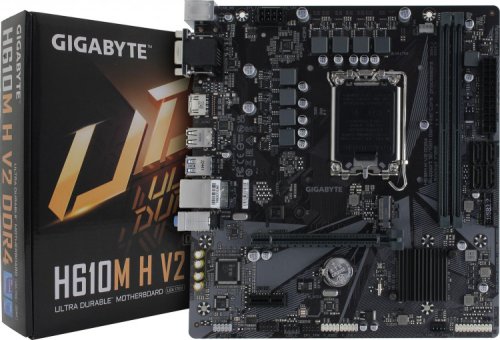   GIGABYTE H610M H V3 DDR4 LGA 1700, Intel H610, 2xDDR4-3200 , 1xPCI-Ex16, 1xM.2, Micro-ATX