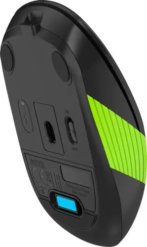 Мышь A4Tech Fstyler FG10CS Air, бесшумная, черно-зеленая, оптическая, 2000 dpi Мышь A4Tech Fstyler FG10CS Air, бесшумная, черно-зеленая, оптическая, 2000 dpi