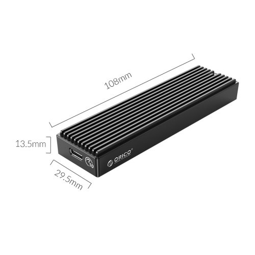    M.2 NVME ORICO M2PV-C3-BK-EP NVMe / SSD  + USB TYPE-C 10 /,  NVMe M Key, 