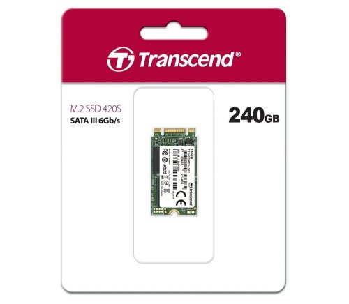   SSD M.2 240GB Transcend MTS420 [TS240GMTS420S] [M.2 2242,  3D TLC NAND, SATA III, 80 TBW,   560 /,   520 / ]
