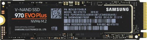   SSD M.2 1TB Samsung 970 EVO Plus [MZ-V7S1T0BW] PCI-E 3.x x4,  - 3500 /,  - 3300 /, 3  MLC (TLC), NVM Express