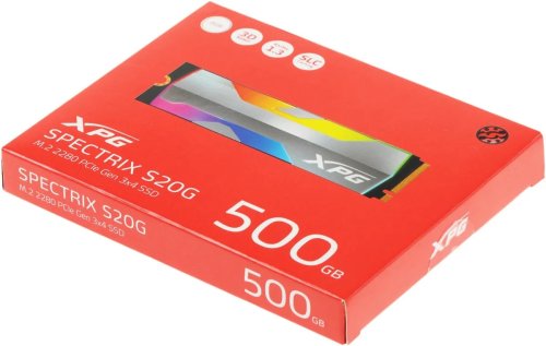   SSD M.2 500GB A-Data Spectrix S20G ASPECTRIXS20G-500G-C 500, M.2 2280, PCIe 3.0 x4, NVMe, M.2 (   2500 /,   1800 /)